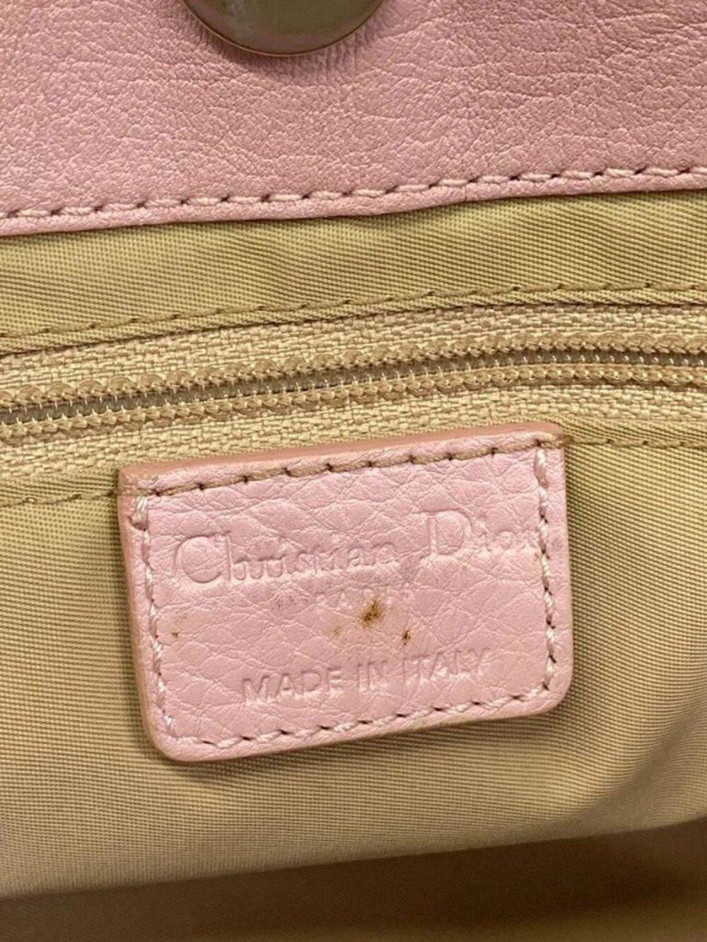 DIOR/ChristianDior Street Chic Beige Dark Brown Light Pink Jacquard Leather - Picture 8 of 15